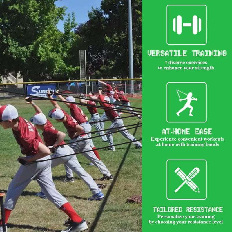 ENERACES Baseball Resistance Bands for Pitchers – Pro-Grade Arm Strength & Pitching Bands | 4-Level Adjustable Resistance Bands for Baseball/Softball Training (All Ages) - Image 4